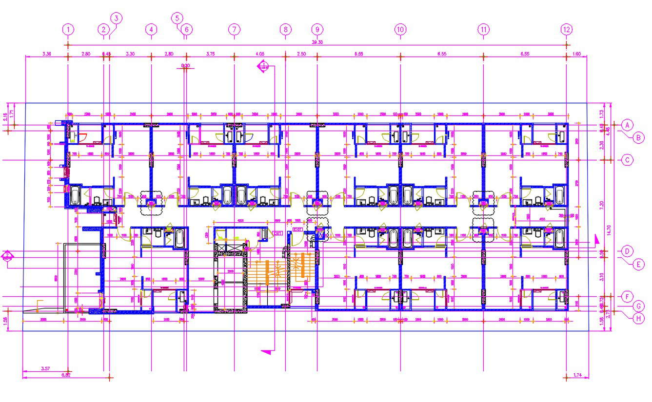 Bungalow Plan DWG File