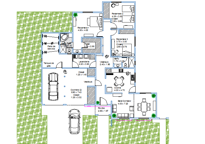 Bungalow architectural plan