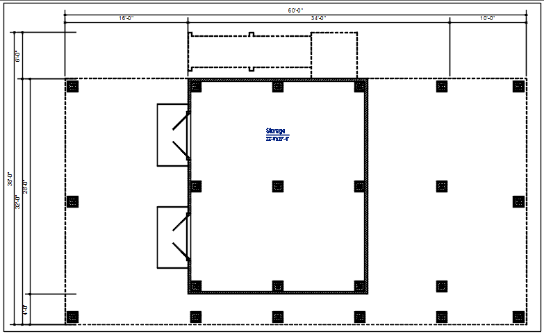 Bungalow column plan view detail dwg file