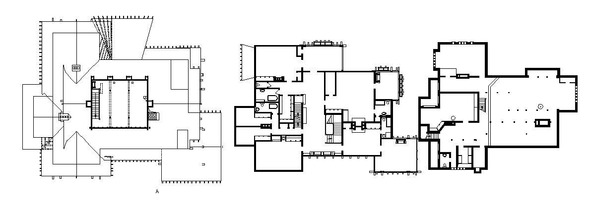Bungalow design with detail dimension in AutoCAD 