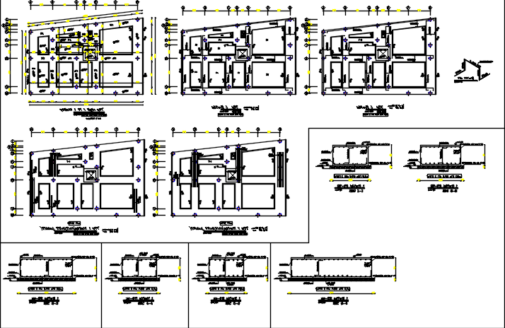 Bungalow working plan detail dwg file