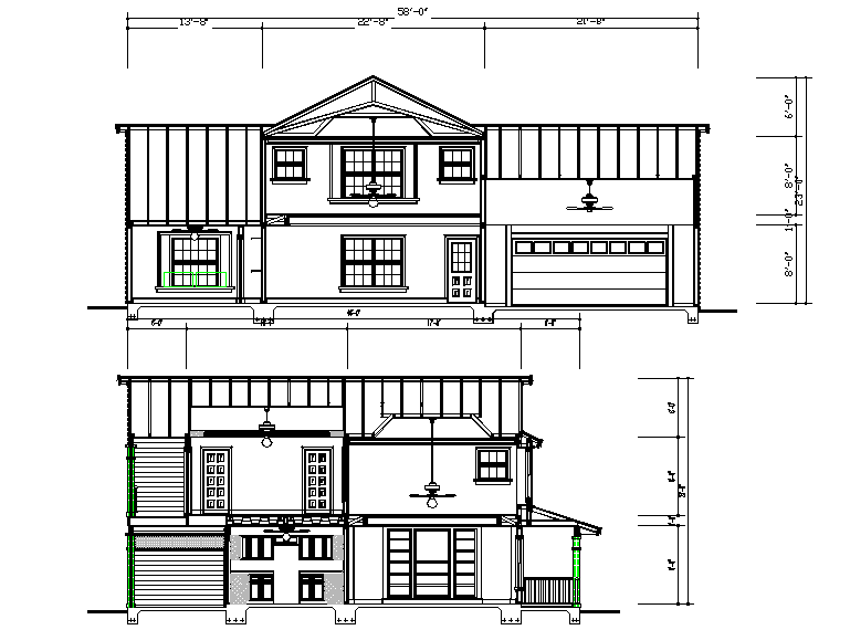 Bungalows Front side elevation design