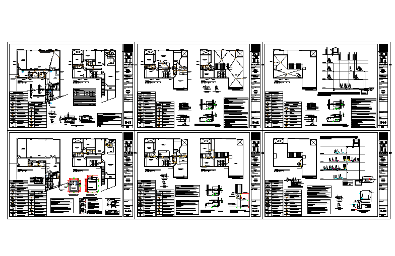 Bungalows lay-out floor design in file