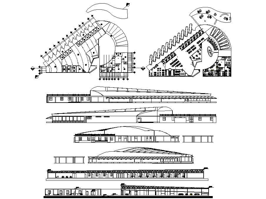Bus Stand AutoCAD Plan