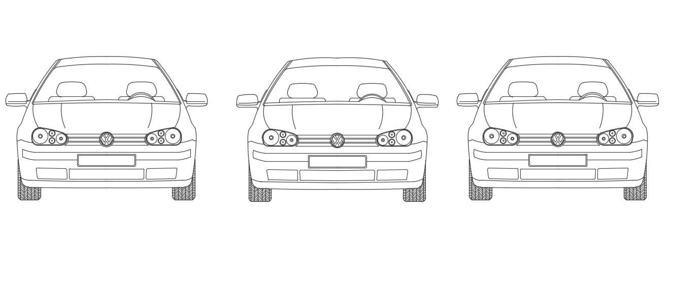 CAD elevation drawings details of vehicle Car blocks dwg file