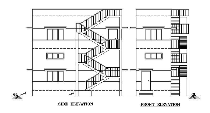 CETEX  front elevation and side elevation  details has given in this 2D Autocad DWG drawing file. 