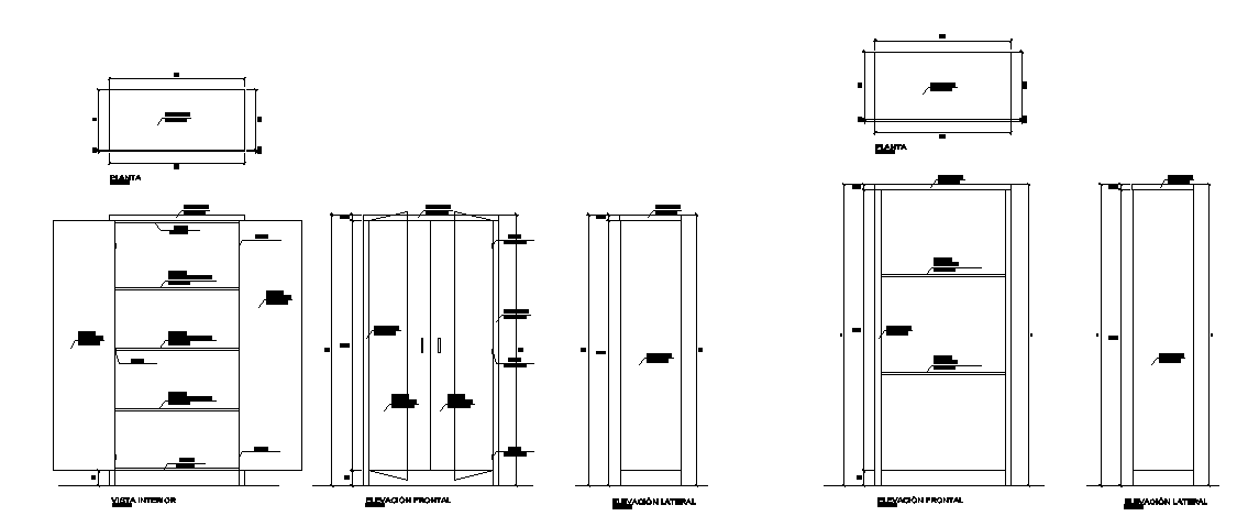Cab board Plan And Elevation DWG File