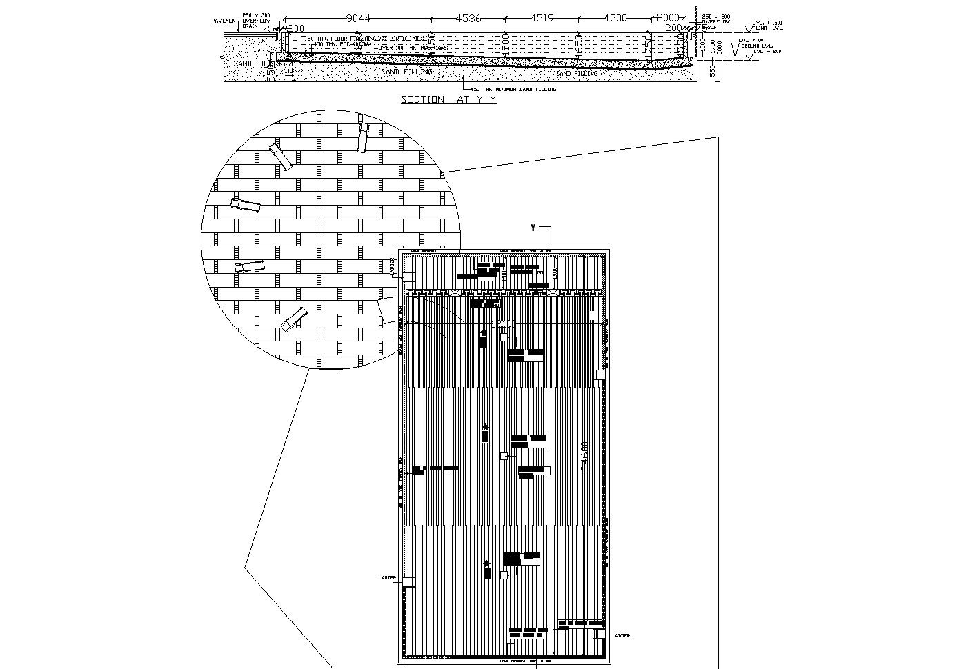 Cabin plan detail dwg file,