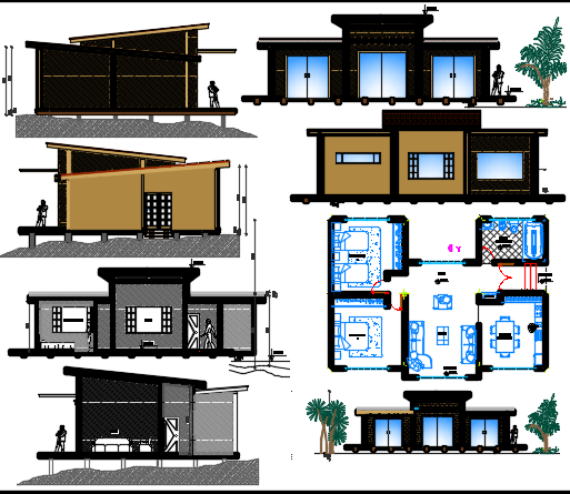 Cabinforfour Dwg file