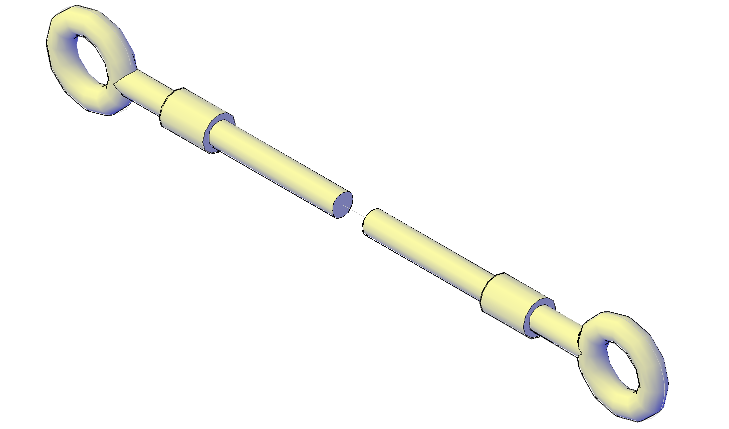 Cable tensioner plan detail dwg file.