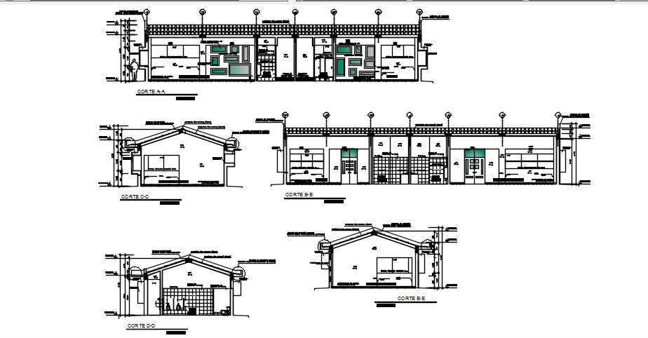 Building Section Plan In AutoCAD File