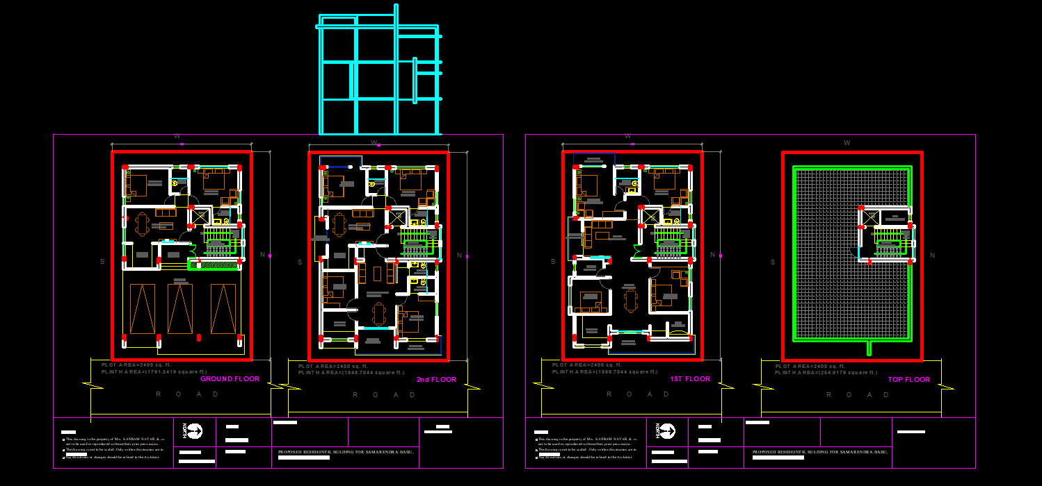 Modern House Plan DWG File Download 