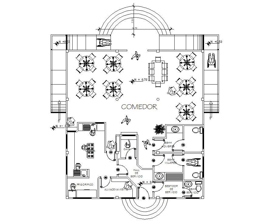 Cafeteria Plan Download DWG File 