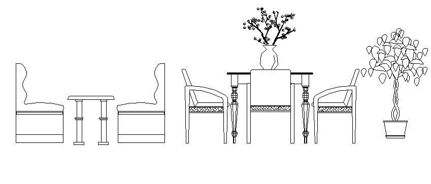 Cafeteria table design of hotel dwg file 