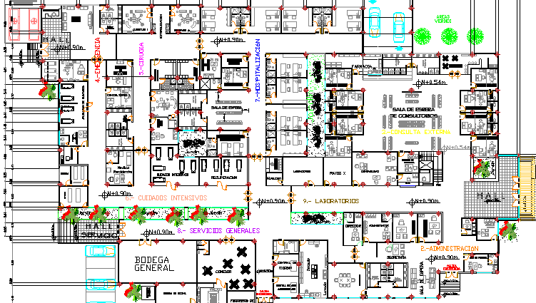 Cancer Specialty Clinic Architecture Project dwg file