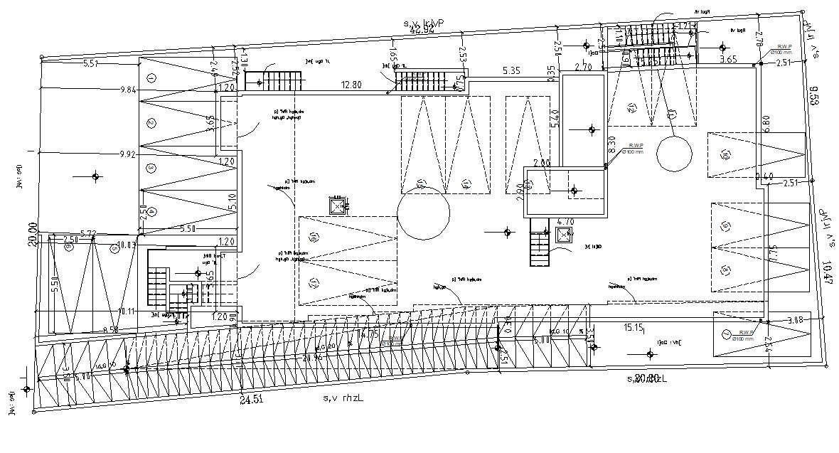 Car Parking Lot Design Layout AutoCAD Drawing 