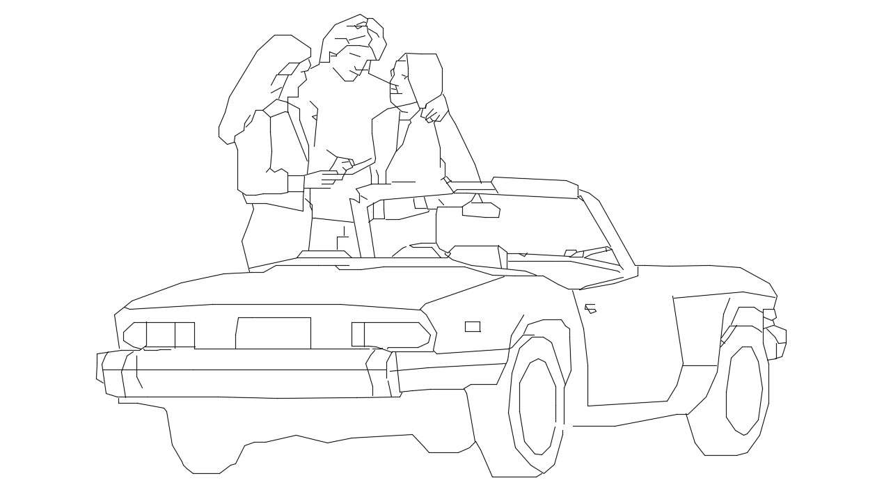 Car With People CAD Blocks