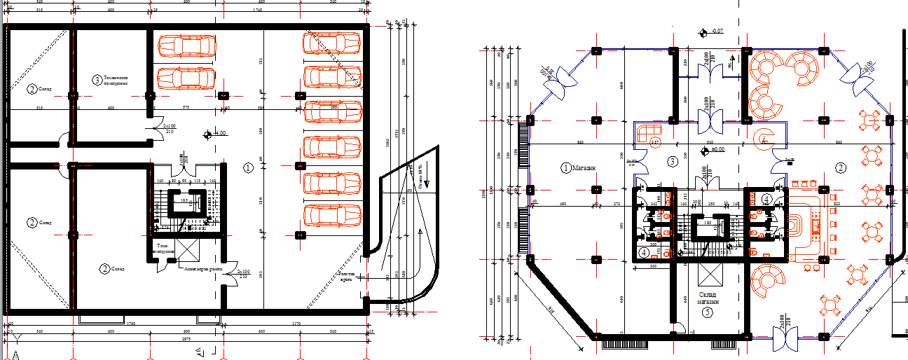 Car parking basement dwg file