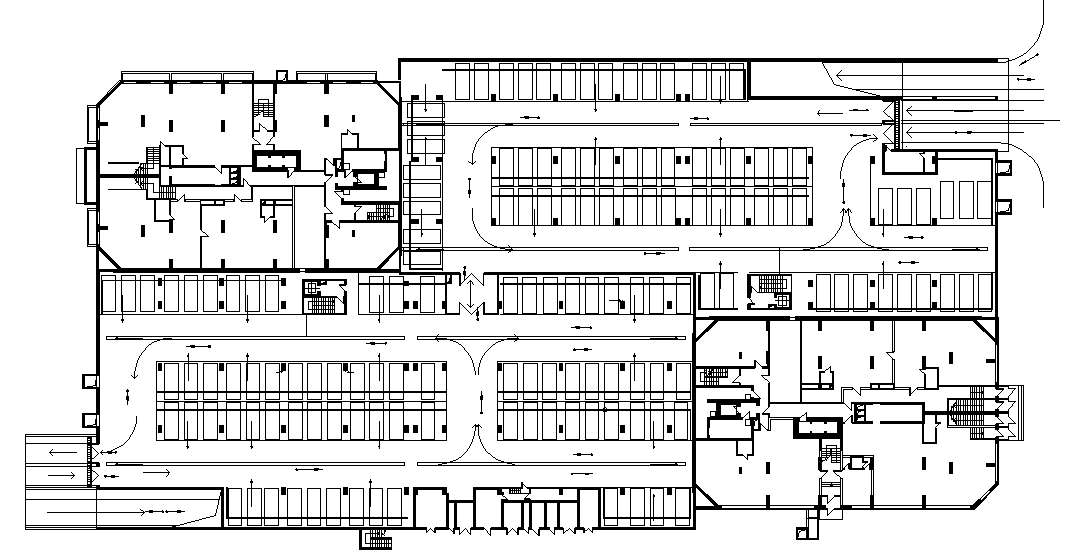 Car parking basement dwg file