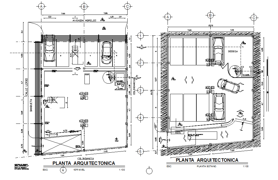 Car parking basement plan dwg file