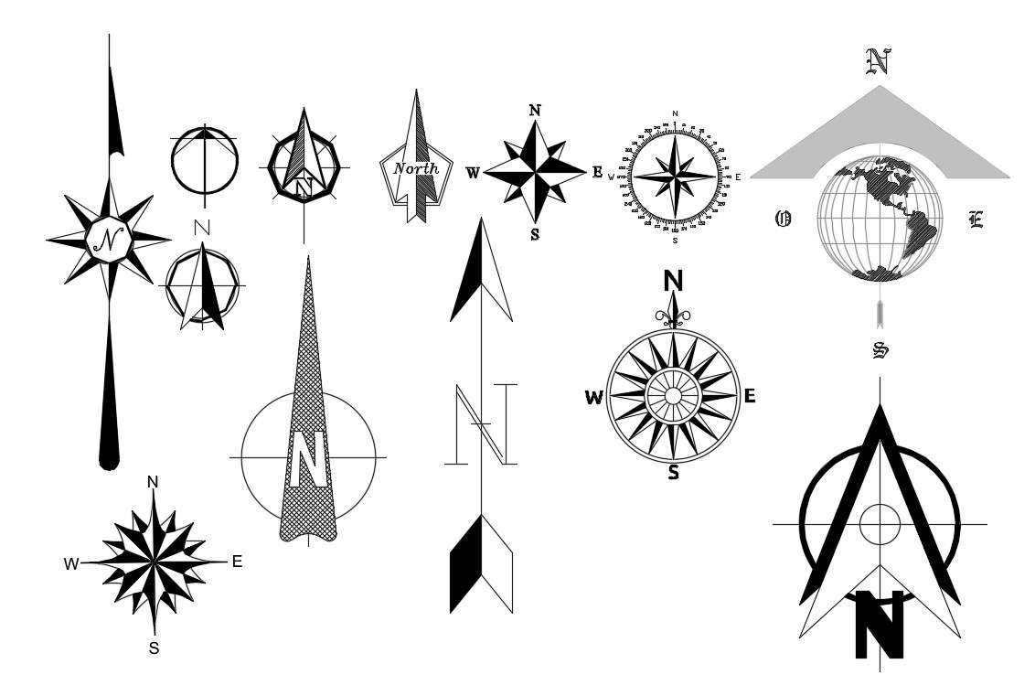 Cardinal Directions North Direction Symbol AutoCAD File