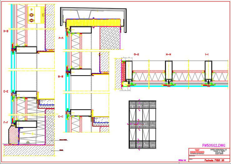 Carpentry detail. Detail section and plaN.