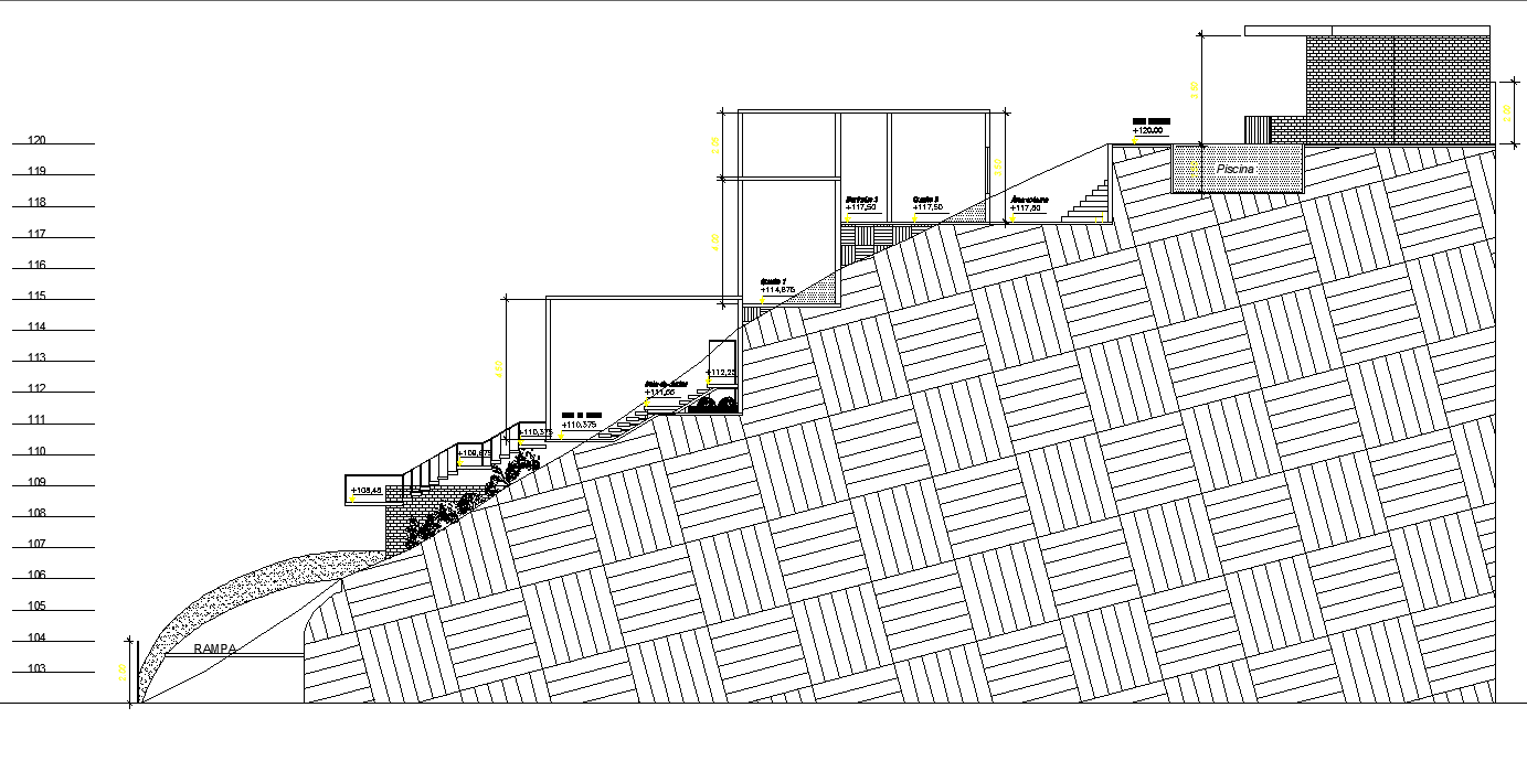Casagraja topography plan detail dwg file
