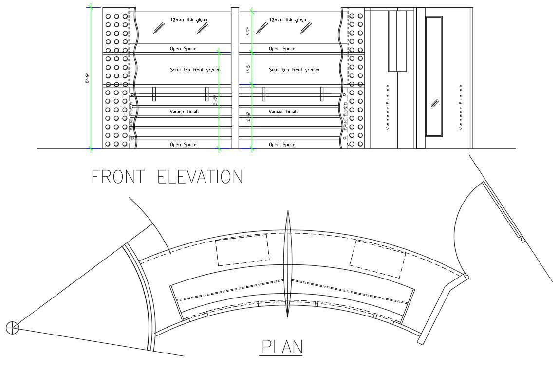 Cash Counter Table Design DWG