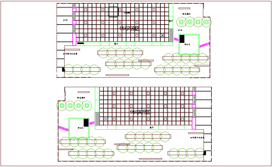 Casual cafe plan dwg file