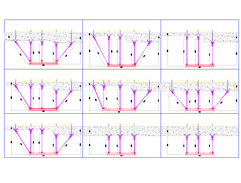 Ceiling hanger plan detail dwg.