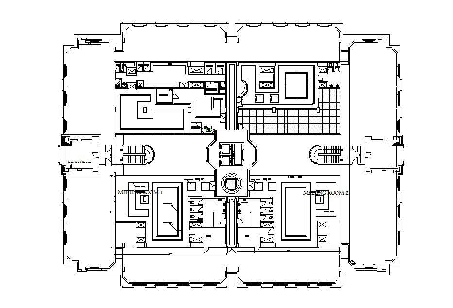 Ceiling plan of a residential house in dwg file 