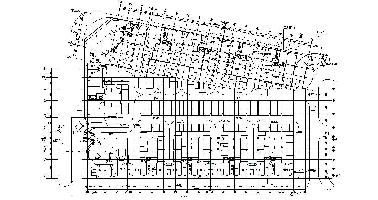 Centre Line Drawing Of Building Plan DWG File