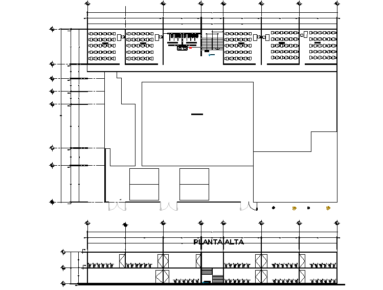 Centre line plan detail and elevation dwg file