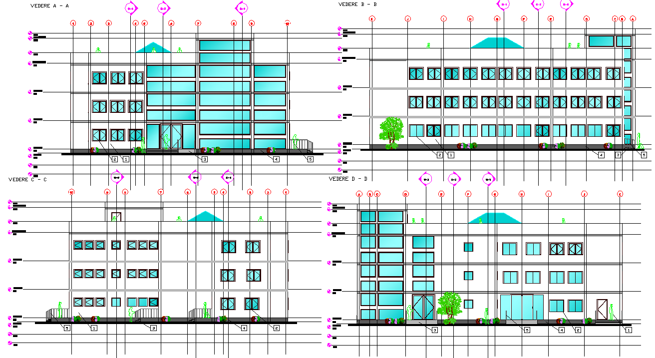 Centre line plan detail dwg file