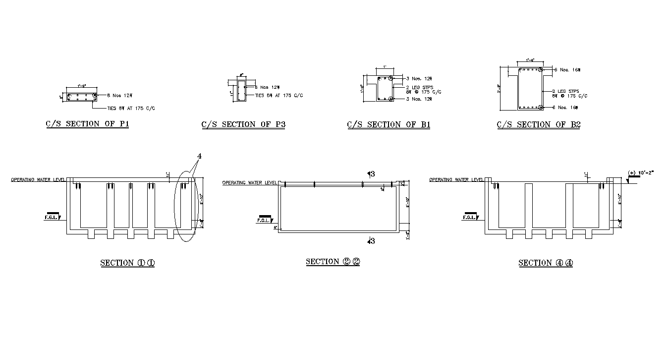 Cetex of cooling tower section details are given in this 2D Autocad DWG drawing file.  Download the 2D Autocad DWG drawing file.