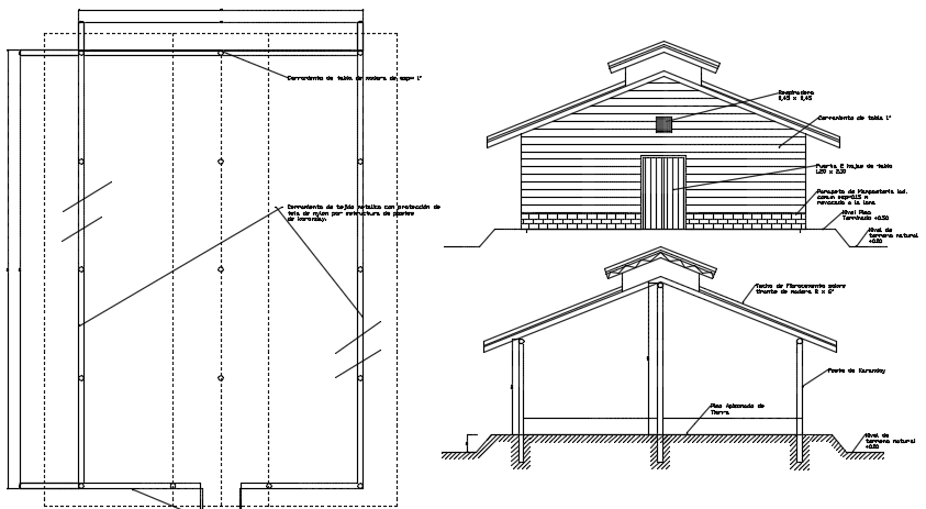 Chicken farm plan detail dwg file
