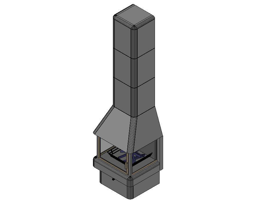 Chimney 3d Model In AutoCAD Drawings