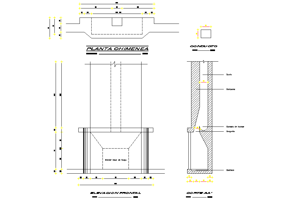 Chimney plan and section layout file