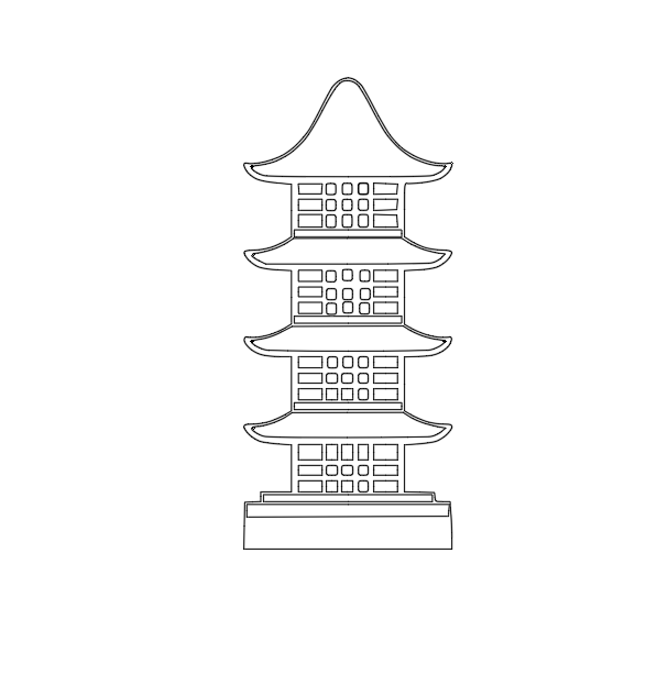 Chinese temple design DWG AutoCAD file