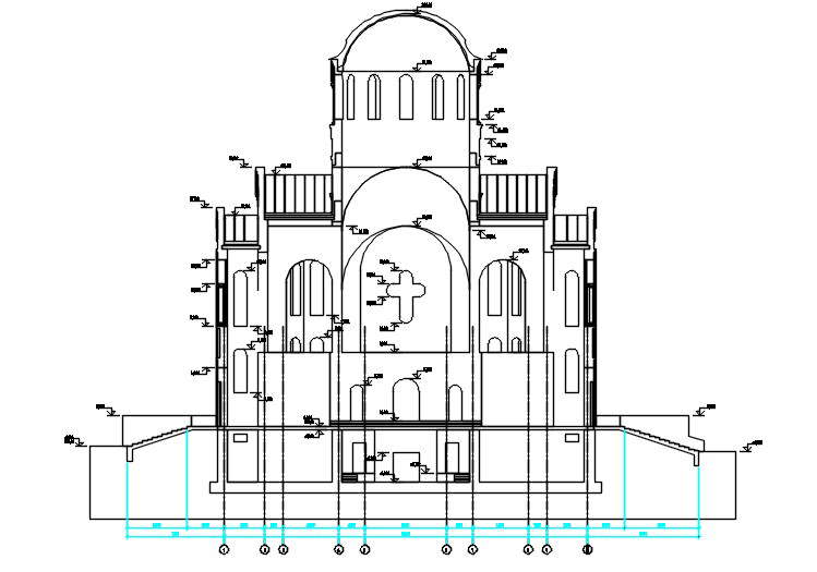 Church Plan Drawing DWG file