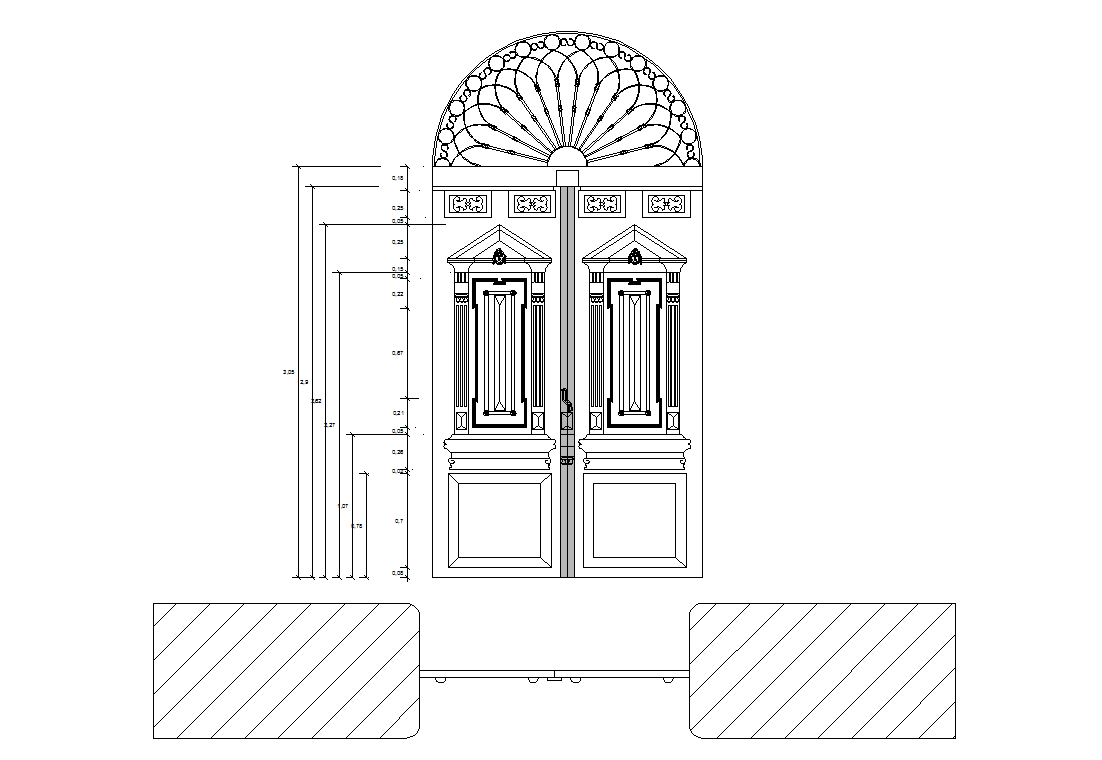 Church door design and detail 