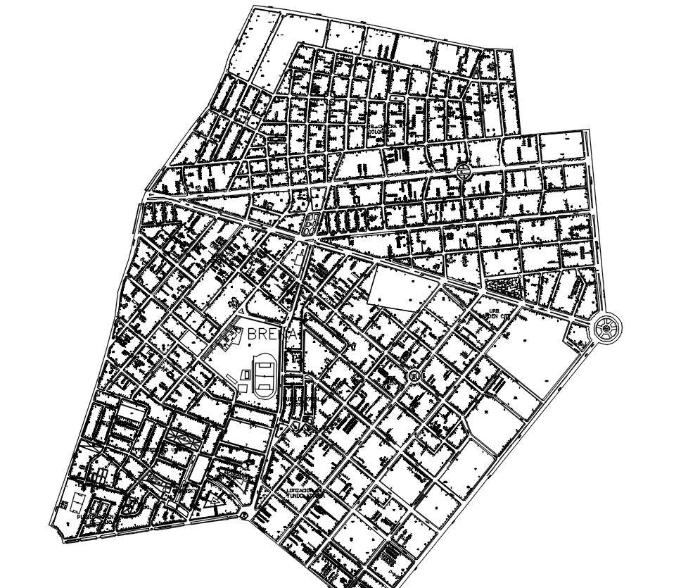 City Town Plan DWG File