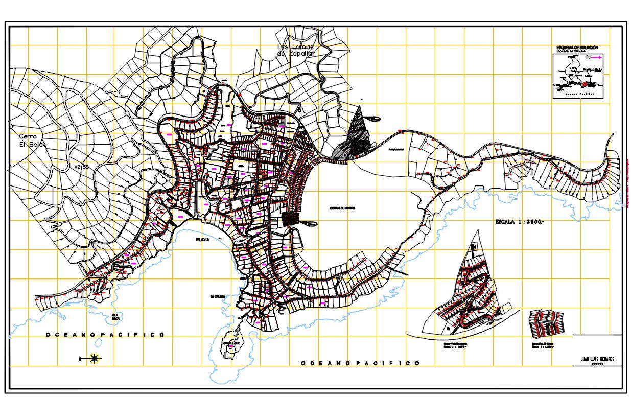City Zapallar Map DWG File