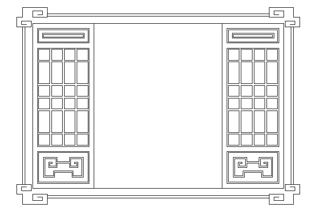Classical window elevation