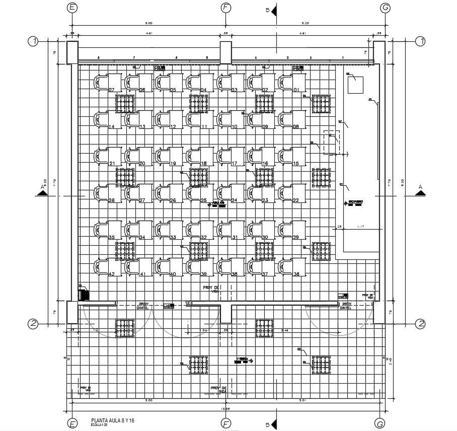 Classroom Floor Plan CAD File