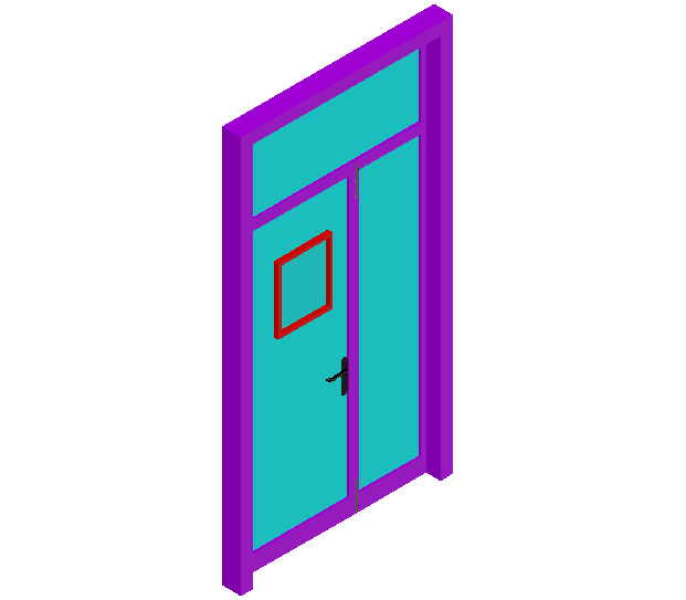 Classroom door design 3d view
