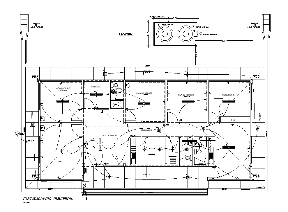 Clinic Project Electrical Layout Plan AutoCAD Drawing Download DWG File