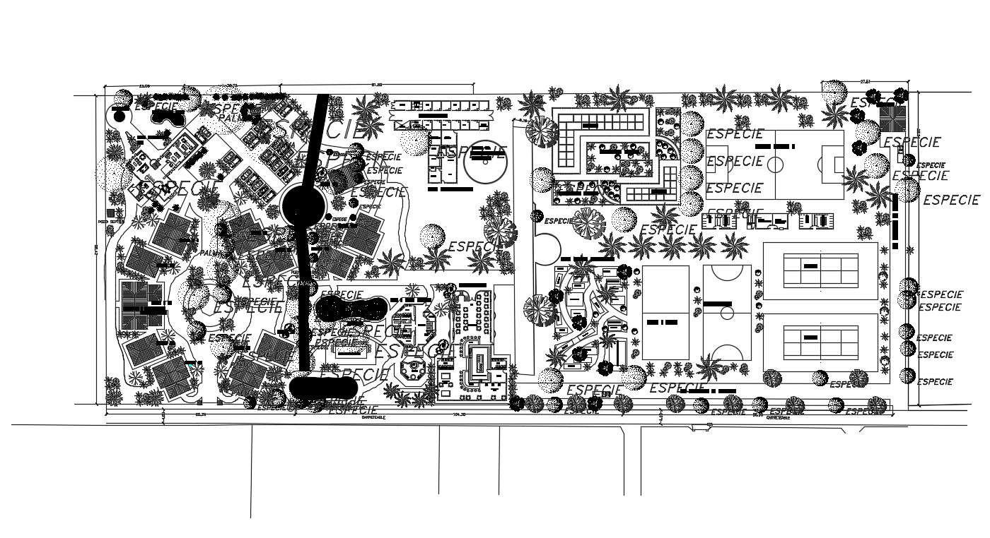 Club House Plan AutoCAD File