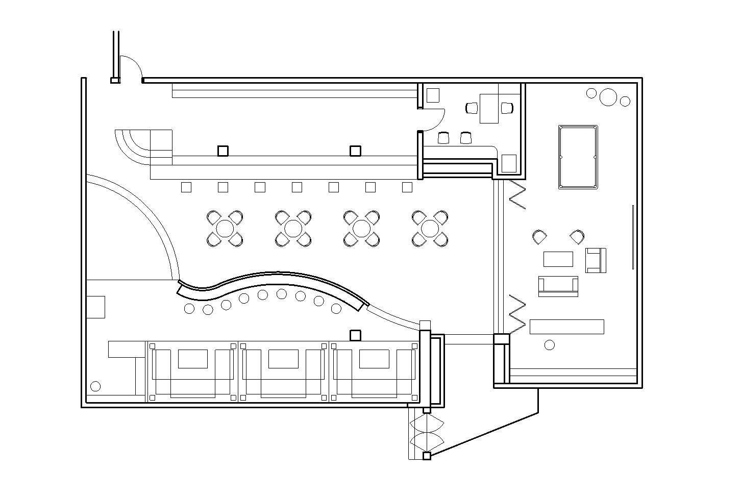 Clubhouse Floor Plan In DWG File
