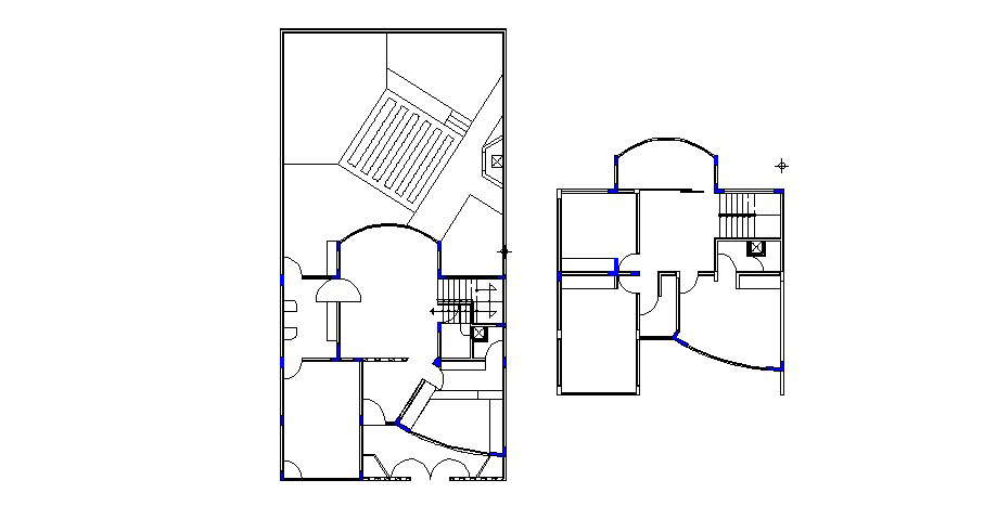 Club house floors framing plan structure details dwg file